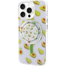 Cupcase Apple iPhone 15 Pro Magsafe Şarj Özellikli Tak-Çıkar Pop Soketli Tiktok Kapak-Yeşil