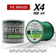 Mercan Pe Örgü Premium 4x Ip   500 M Yeşil  Misina