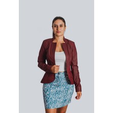 Lemfey Kelebek Loznica Kadın Deri Ceketi