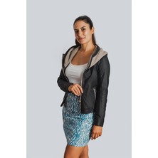 Lemfey Kapşonlu Bautzen Kadın Deri Ceketi