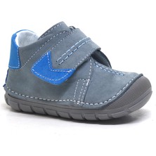 Rakerplus Popeye Hakiki Deri Gri Mavi Ilk Adım Unisex Bebek Ayakkabısı