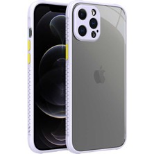 Cupcase iPhone 12 Pro Max Uyumlu ​​zore Kaff Kapak-Mor