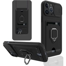Cupcase iPhone 13 Pro Uyumlu ​zore Pelit Kapak-Siyah