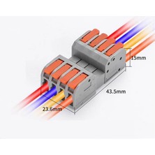 Koodmax 10 Adet Hızlı Kablo Ekleme Birleştirme Konnektörü - Dörtlü Klemens - Bağlantı Kesme Özellikli