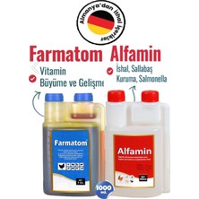 Munich Vet 2'li Set Kuşlar Için Farmatom Vitamin + Alfamin Kuruma Seti [1l]