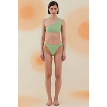 Bonesta Swimwear Bush Pistachio Green Terry Tek Omuz Bikini Takımı