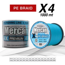 Mercan Premium Pe 4x Örgü 1000 M Mavi Ip Misina