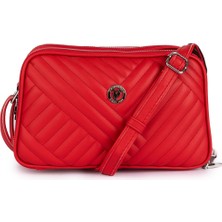 Gondol Kadın Günlük Çapraz Omuz Çantası GP.1327 - Kırmızı Kapitone