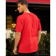 Martino Butik Erkek Bisiklet Yaka Düz Basic Baskısız Oversize Salas T-Shirt