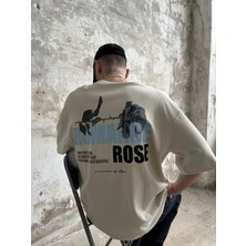 No362 Romance Oversize T-Shirt  Taş