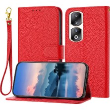 Mays Boutique Onur 90 Pro Pu Deri Cüzdan Için Telefon Kılıfı Litchi Desen Çevirme Folyo (Yurt Dışından)