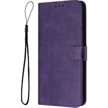 Mays Boutique Toka Saf Renk Pu ile Kart Yuvası ile Google Piksel 6A Için Flip Case (Yurt Dışından)