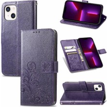 Mays Boutique Iphone 13 Için Kılıf Mini Zarif Iş Kapak Kapak Kısa Kayış Dört (Yurt Dışından)