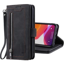 Mays Boutique Iphone 12/12 Için Flip Case Pro Kickstand 9 Kart Yuvaları Cüzdan Kordon Pu (Yurt Dışından)