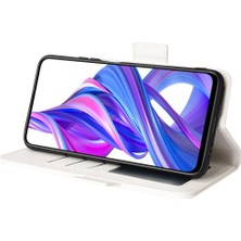 Mays Boutique Huawei Y9S Yan Toka Pu Deri Cüzdan Manyetik Kart Yuvaları Için Kılıf (Yurt Dışından)