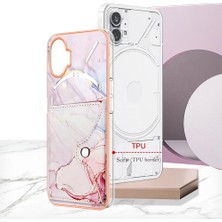 Mays Boutique Hiçbir Şey Için Kılıf Telefon 1 Mermer Ince Cüzdan Kart Yuvaları Yumuşak Tpu Tampon (Yurt Dışından)