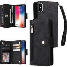 Mays Boutique Iphone X/xs Kart Tutucu Fermuar Cüzdan Kapak El Kayışı ile (Yurt Dışından)