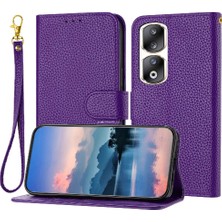 Mays Boutique Onur 90 Pro Pu Deri Cüzdan Için Telefon Kılıfı Litchi Desen Çevirme Folyo (Yurt Dışından)