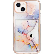 Mays Boutique Iphone 13 Için Kılıf Mini Kart Yuvaları Ince Cüzdan Mermer Yumuşak Tpu Tampon (Yurt Dışından)