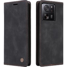 Mays Boutique Xiaomi 13T Flip Kapak Için Flip Case Basit Iş Cüzdan Deri Kılıf (Yurt Dışından)