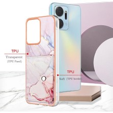 Mays Boutique Onur X7A Yumuşak Tpu Tampon Ince Cüzdan Kart Yuvaları Mermer Için Kılıf (Yurt Dışından)