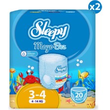 Sleepy Mayo Külot Bez 4 Numara Maxi 2'li Paket 40 Adet 