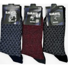 Karayel Çorap 12'li Pamuklujakarlı Erkek Çorabı