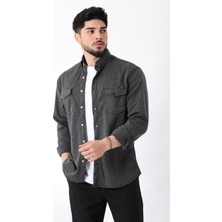 Stil Kombin Çift Cep Kapaklı Örme Gömlek Xc U16805_40335