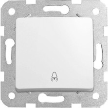 Viko Linnera Zil Anahtarı Beyaz (Çerçeve Dahil) 90440006 (12 Adet)