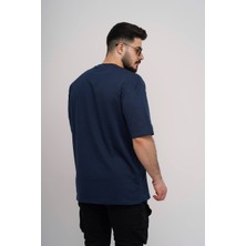 Estola Erkek Over Size Basic Sade T-SHIRT%100 Pamuklu Kalın Dokulu Kumaş Bisiklet Yaka