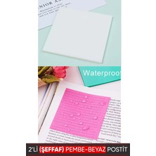 Vox Art Şeffaf Post-It Yapışkanlı Not Kağıdı 2 Renk -7,5X75CM 50'li