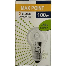 Max Poınt 100W 3200K (Sarı Işık) E27 Duylu Eski Tip Ampul (8 Adet)