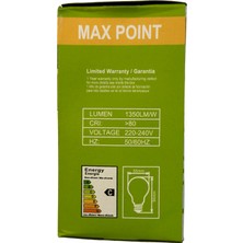 Max Poınt 100W 3200K (Sarı Işık) E27 Duylu Eski Tip Ampul (8 Adet)