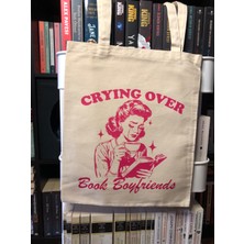 Baskılı Bez Çanta, Kitap Severler Için Tote Bag, Arkadaşa Hediye, Retro Bez Çanta