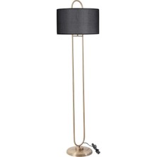 Hiper Elips Lambader Eskitme Ayak Hasır Siyah Abajurlu 8513-9