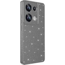 Case 4u Xiaomi Redmi Note 13 Pro 4g Kılıf Kamera Korumalı Simli Lüks Koton Kapak Gri