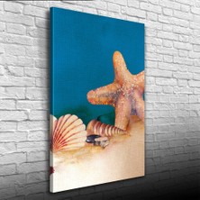 Deniz Yıldızı ve İstiridye Kanvas Tablo 50 x 70