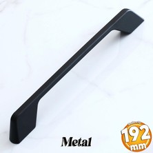 Badem10 Lord Kulp 192 mm Siyah Metal Mutfak Mobilya Çekmece Mutfak Dolap Dolabı Kulpları Kapak Kulbu Kulpu 19.2 cm