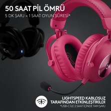 Logitech G Pro x 2 Lıghtspeed Kablosuz   Pembe  Kutusuz