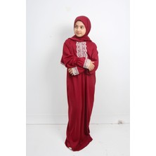 Defka Genç Kız Namaz Elbisesi Kendinden Şallı