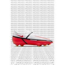 Nike Phantom G. T. 2 Club F. G. / M. G.  Soccer Shoes Beyaz Kırmızı Krampon