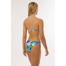 Ayyıldız 4610 Parlak Mavi Straplez Bikini Takımı