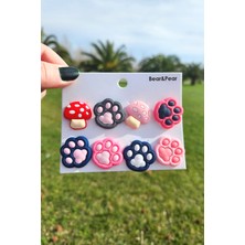 Bear & Pear 8 Adet Pati Figür Crocs Aksesuar Jibbitz Terlik Süsü