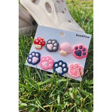 Bear & Pear 8 Adet Pati Figür Crocs Aksesuar Jibbitz Terlik Süsü