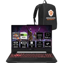 Asus Tuf Gaming A15 Amd Ryzen 9 8945H 16GB 1tb SSD RTX4070/8GB 140W 15.6" Fhd 144Hz W11P Taşınabilir Bilgisayar LP124 & Per4 Çanta LP124P388