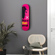 Hedgehog Art Shop "fun-Eral" Kaykay Duvar Dekoru, El Yapımı Ahşap Duvar Dekoru