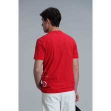 Lufian Erkek Potter Modern Grafik T-Shirt 111020221 Kırmızı