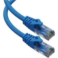 Koodmax - 3 Metre Cat6 Kablo Ethernet Internet Network Patch Kablosu - Fabrikasyon Presli Mavi - 3mt