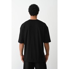 Hanclo Pamuk Basic Avrupa Kalıp/oversize Fit Kesim Bisiklet Yaka Kısa Kollu T-Shirt