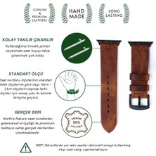 North's Nature Apple Watch Uyumlu Deri Saat Kordonu Kırmızı